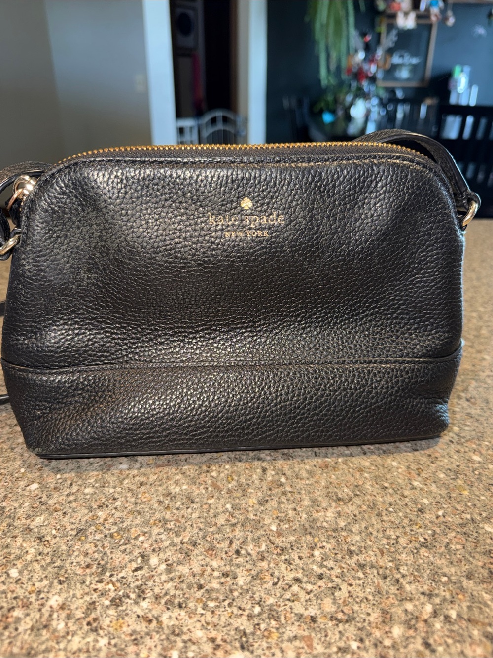 kate spade Black Pebbled Leather Crossbody Bag